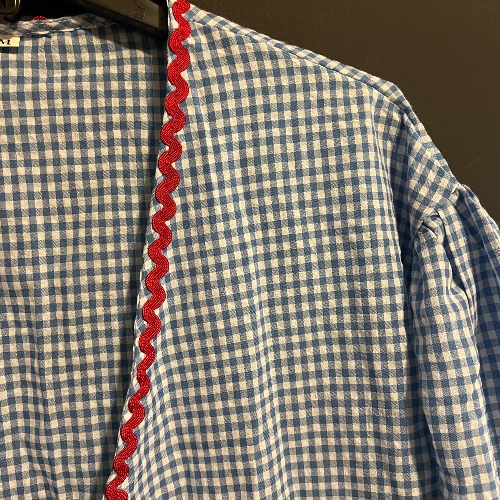Gingham and Heart Cardigan - Picture 4 of 5